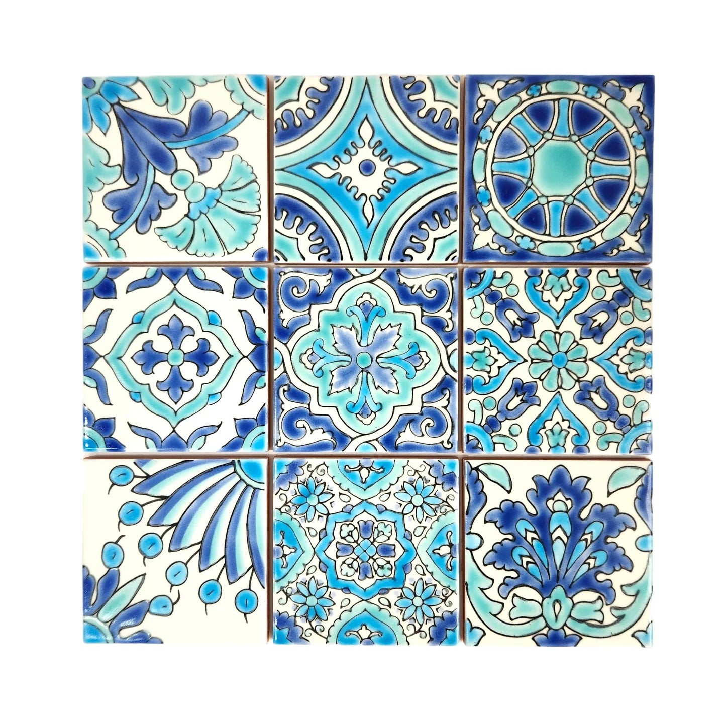 DS Patchwork Vert Eau 4"x4"