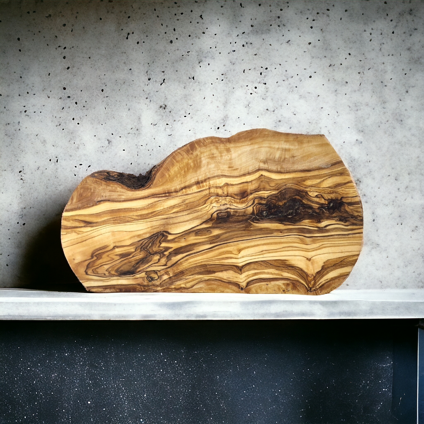 DYARI Olive Wood Rustic Cutting / Cheese Board With Live Edge