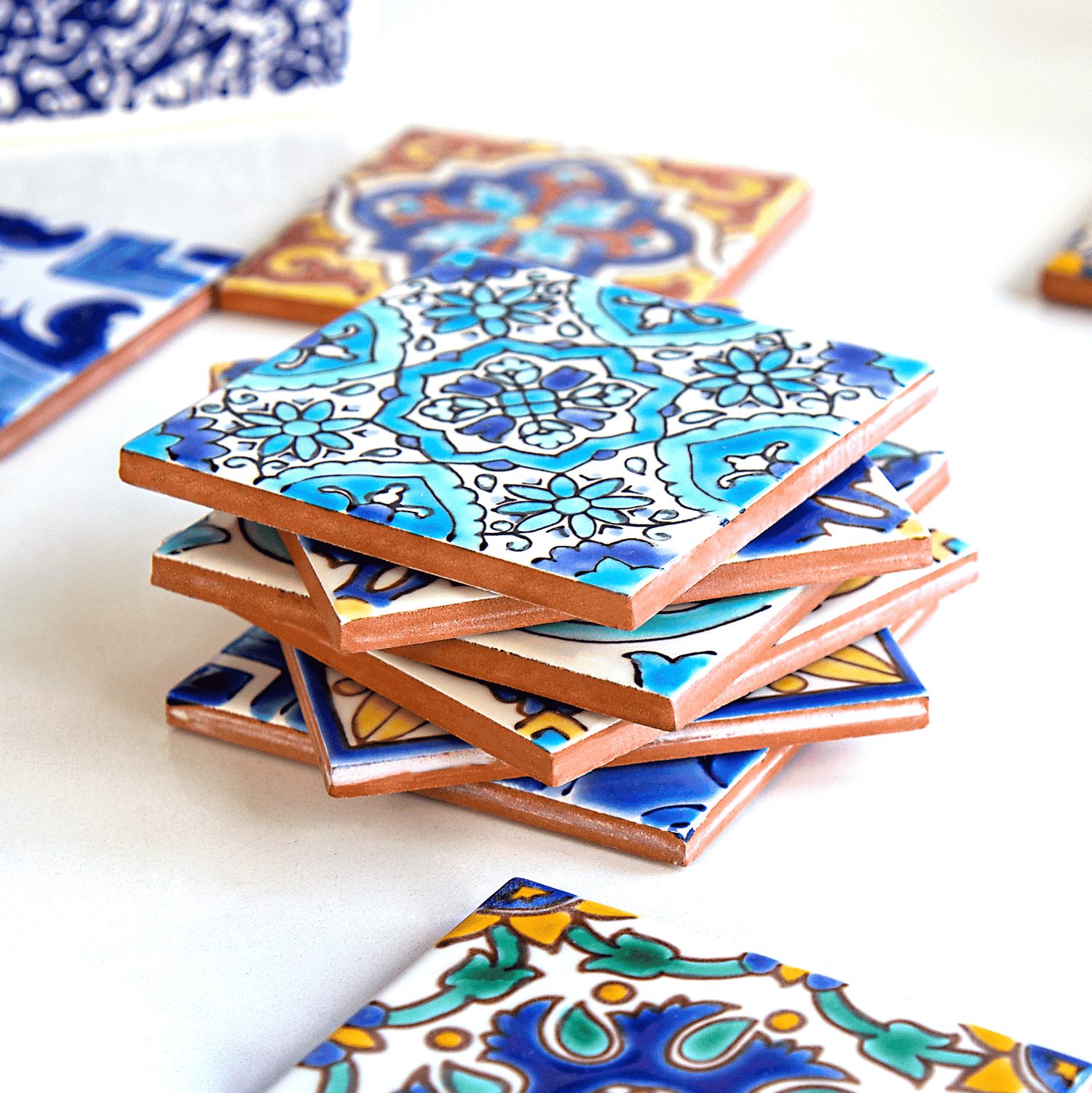 Vert Eau Ceramic Coasters