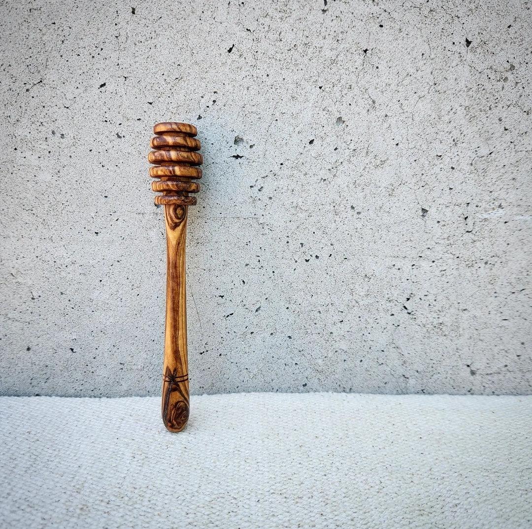 Olive Wood Honey Dipper - dyarihandcrafts