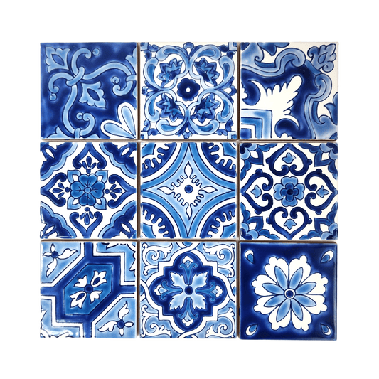 DS Patchwork Mexican Blue 4"x4"