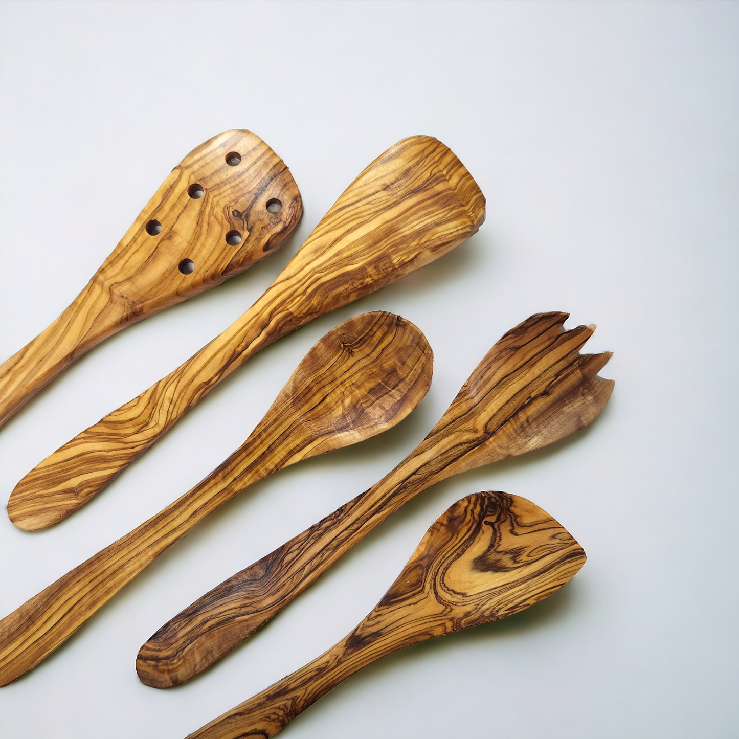 Olive Wood Cooking Utensils - Set of 5