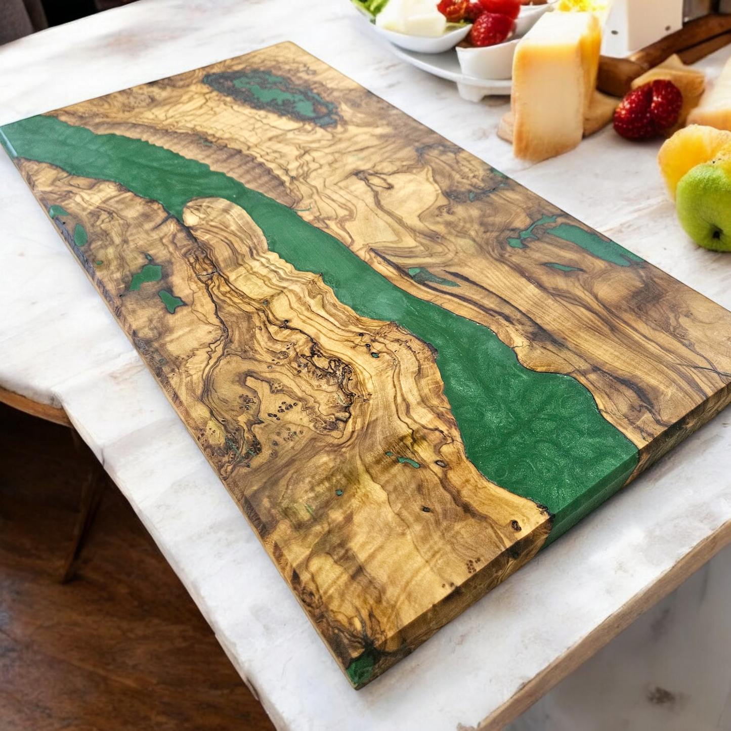 Personalized Olive Wood Epoxy Resin Board