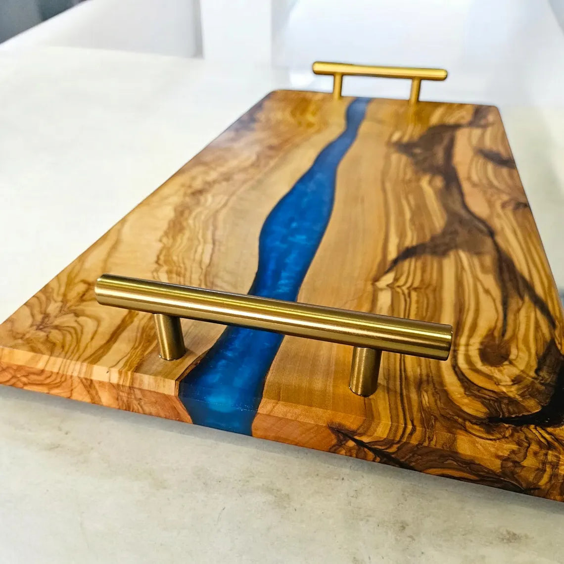 Personalized Olive Wood Epoxy Resin Board