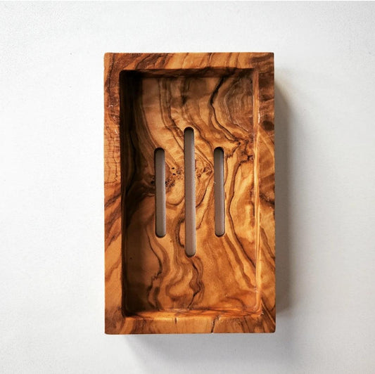 Olive Wood Soap Holder - Square Shape - dyarihandcrafts